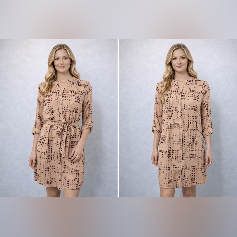 Apt.9 Long sleeve dress front button closure